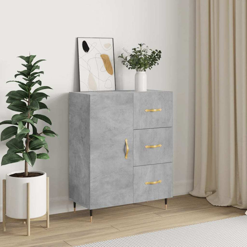 Sideboard Concrete Grey 69.5x34x90 cm Engineered Wood