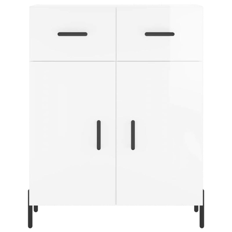 Sideboard High Gloss White 69.5x34x90 cm Engineered Wood