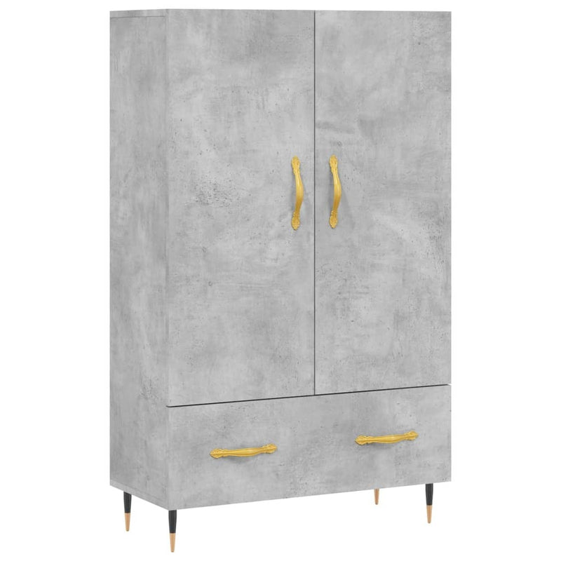 Highboard Concrete Grey 69.5x31x115 cm Engineered Wood