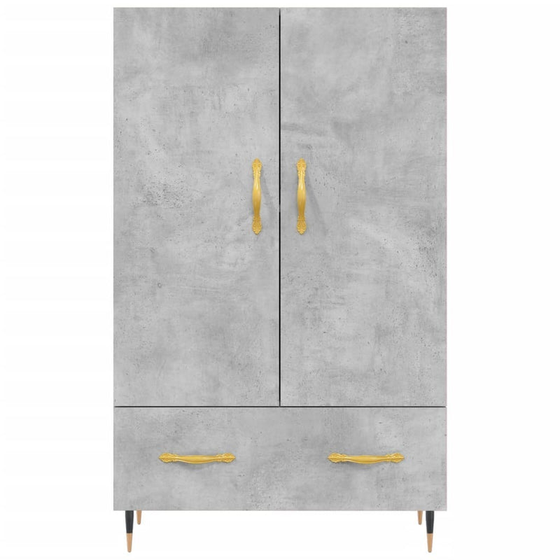 Highboard Concrete Grey 69.5x31x115 cm Engineered Wood