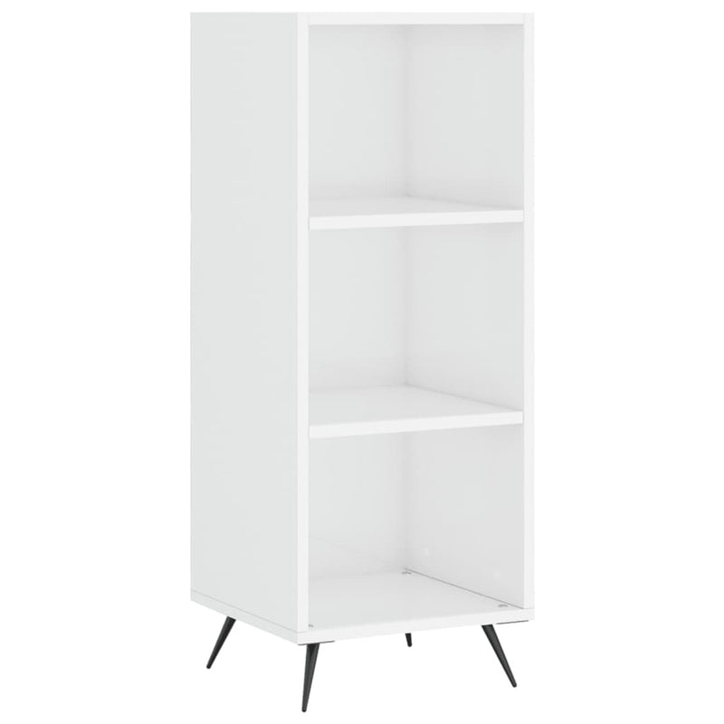 Shelf Cabinet High Gloss White 34.5x32.5x90 cm Engineered Wood