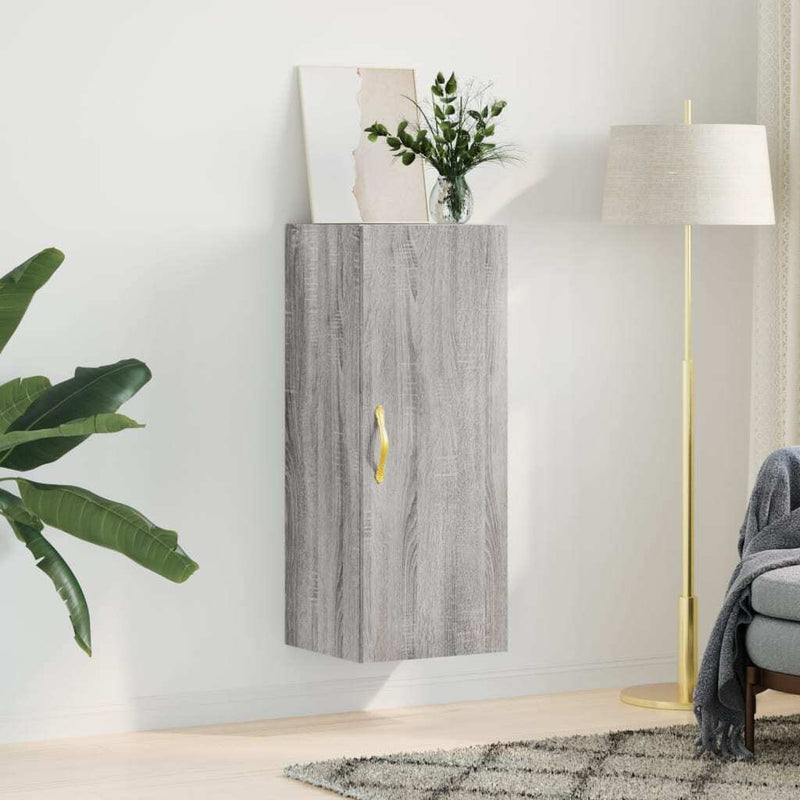 Wall Mounted Cabinet Grey Sonoma 34.5x34x90 cm