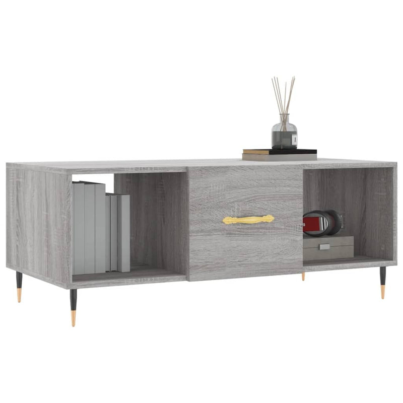 Coffee Table Grey Sonoma 102x50x40 cm Engineered Wood