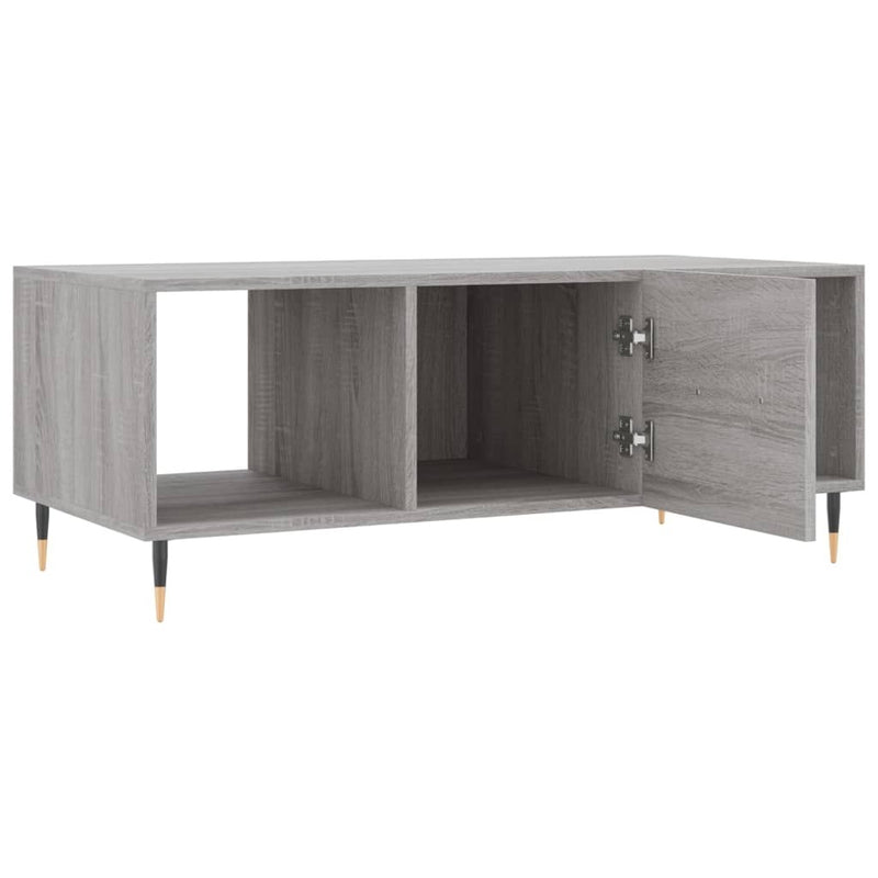 Coffee Table Grey Sonoma 102x50x40 cm Engineered Wood