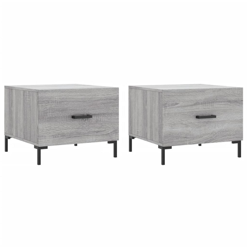 Coffee Tables 2 pcs Grey Sonoma 50x50x40 cm Engineered Wood