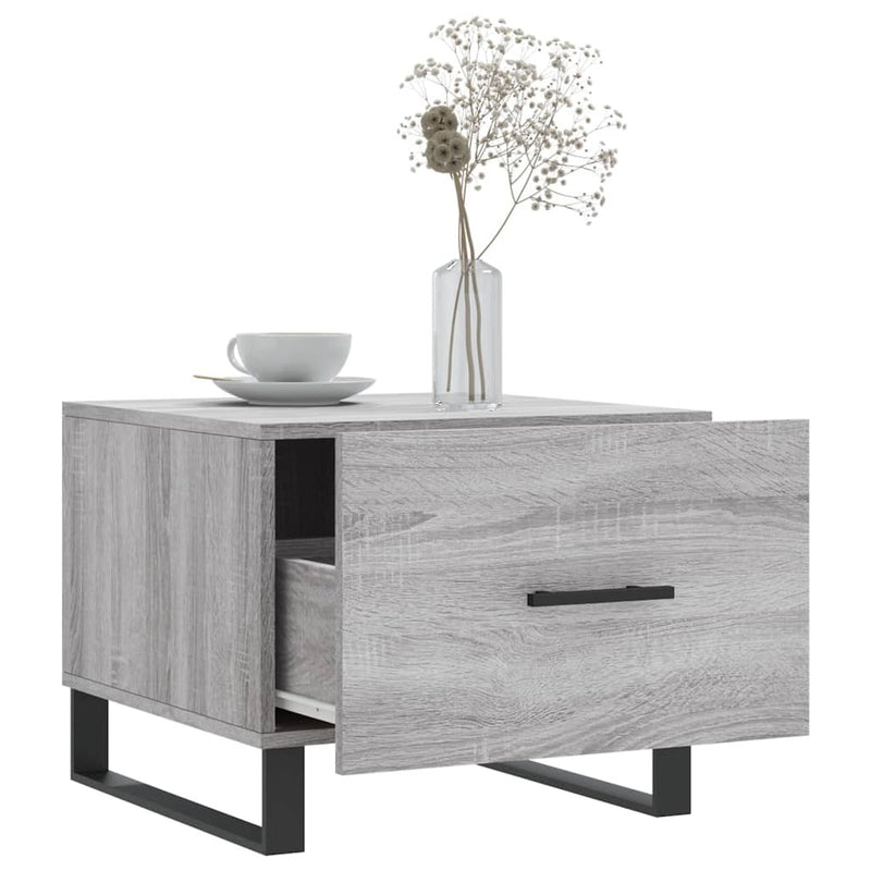 Coffee Table Grey Sonoma 50x50x40 cm Engineered Wood