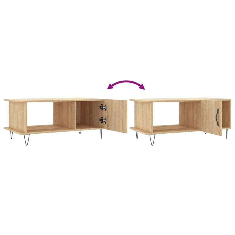 Coffee Table Sonoma Oak 90x50x40 cm Engineered Wood