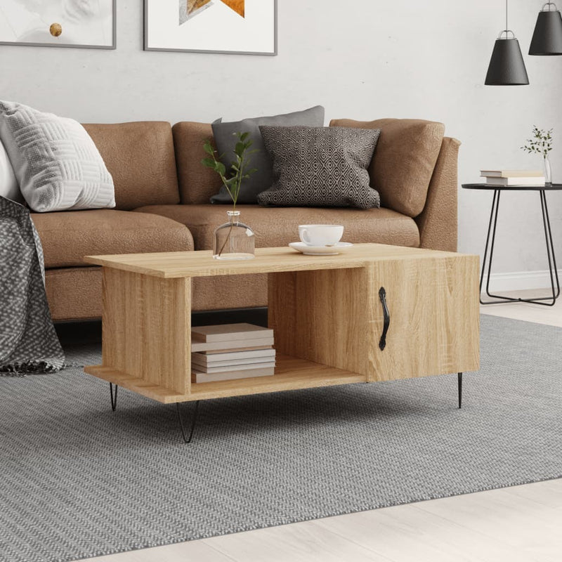 Coffee Table Sonoma Oak 90x50x40 cm Engineered Wood