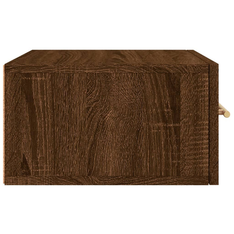 Wall-mounted Bedside Cabinet Brown Oak 35x35x20 cm