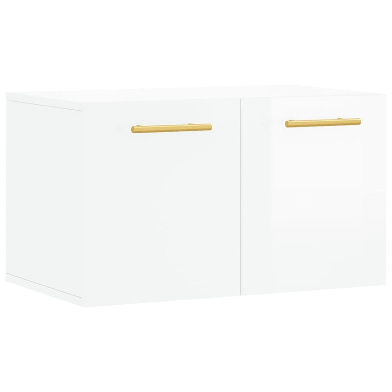 Wall Cabinet High Gloss White 60x36.5x35 cm Engineered Wood