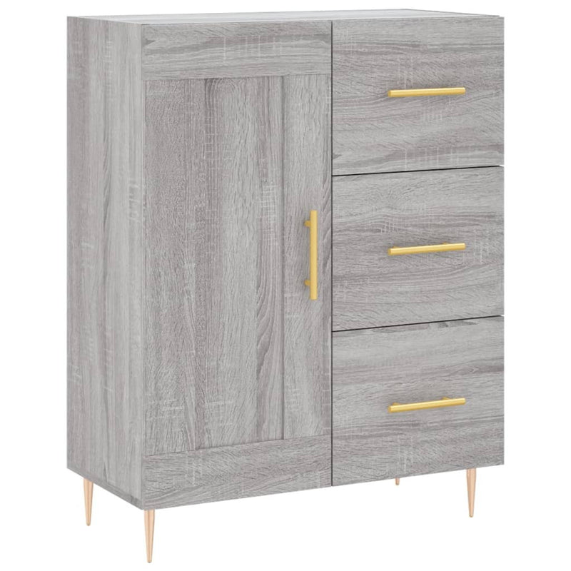 Sideboard Grey Sonoma 69.5x34x90 cm Engineered Wood