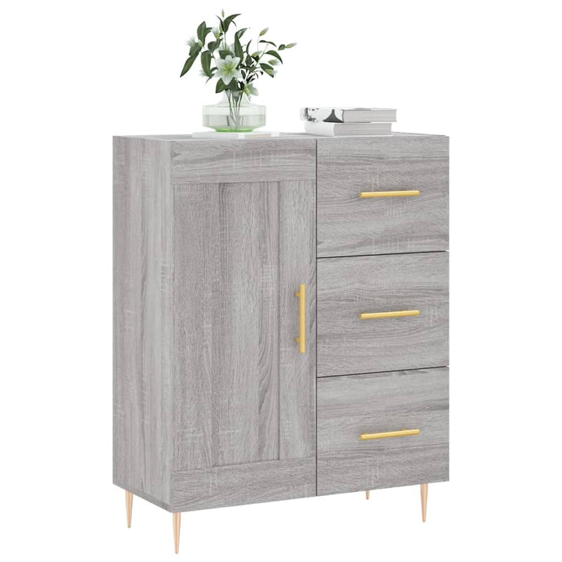 Sideboard Grey Sonoma 69.5x34x90 cm Engineered Wood