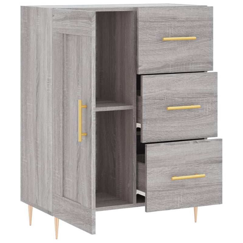 Sideboard Grey Sonoma 69.5x34x90 cm Engineered Wood