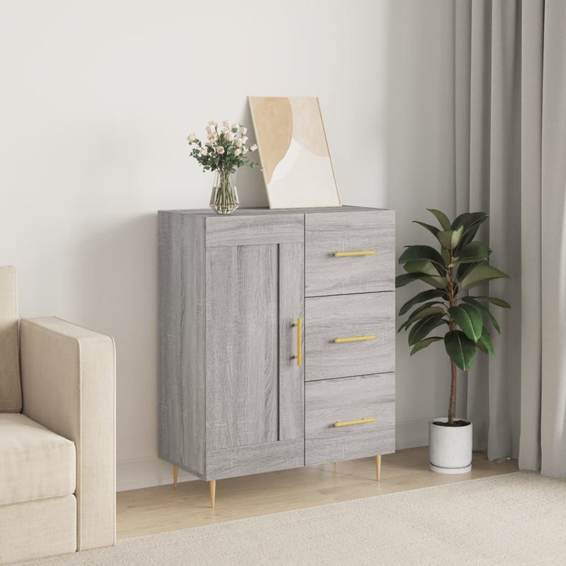 Sideboard Grey Sonoma 69.5x34x90 cm Engineered Wood