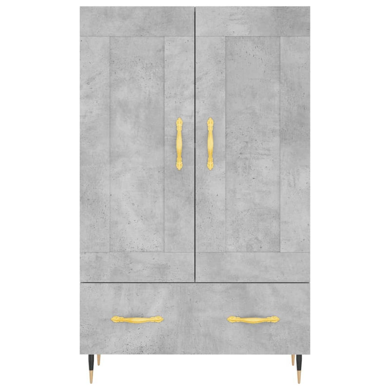 Highboard Concrete Grey 69.5x31x115 cm Engineered Wood