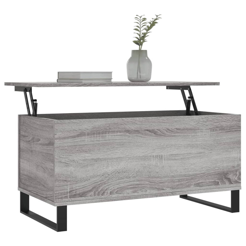 Coffee Table Grey Sonoma 90x44.5x45 cm Engineered Wood