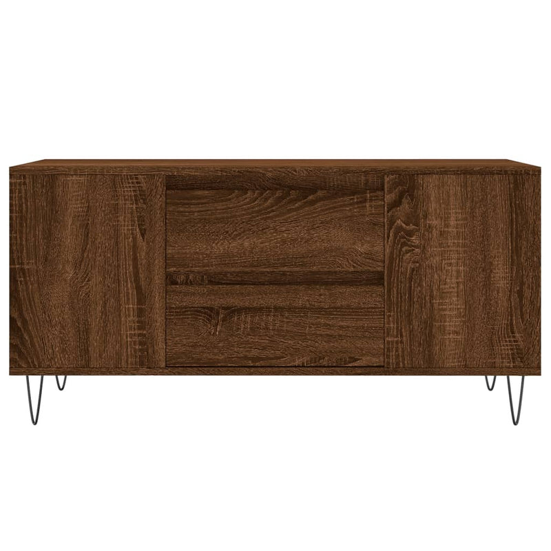 Coffee Table Brown Oak 102x44.5x50 cm Engineered Wood