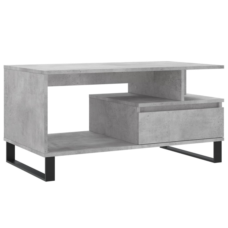 Coffee Table Concrete Grey 90x49x45 cm Engineered Wood