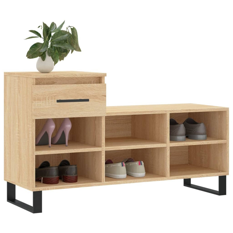 Shoe Cabinet Sonoma Oak 102x36x60 cm Engineered Wood