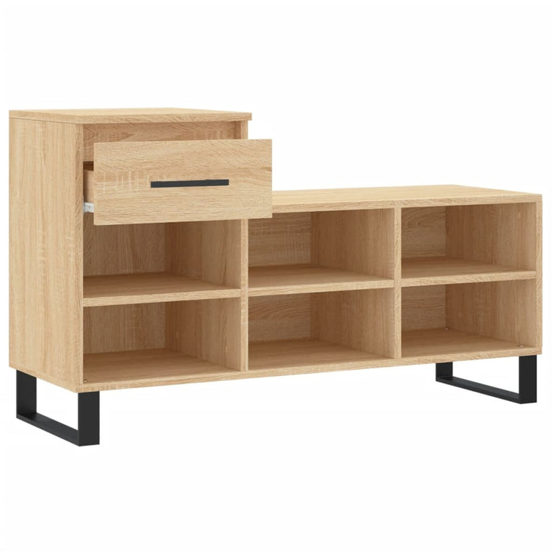 Shoe Cabinet Sonoma Oak 102x36x60 cm Engineered Wood