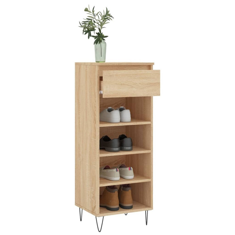 Shoe Cabinet Sonoma Oak 40x36x105 cm Engineered Wood