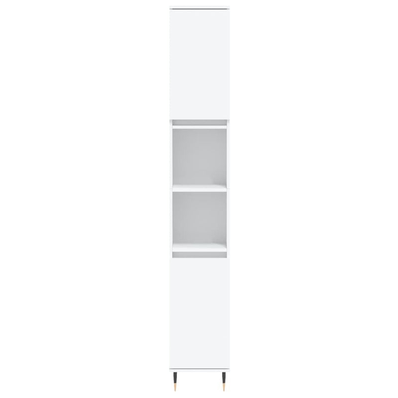 Bathroom Cabinet White 30x30x190 cm Engineered Wood