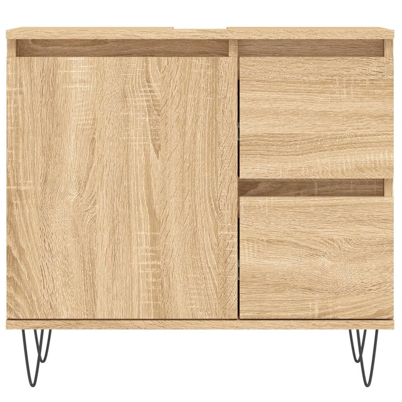 Bathroom Cabinet Sonoma Oak 65x33x60 cm Engineered Wood