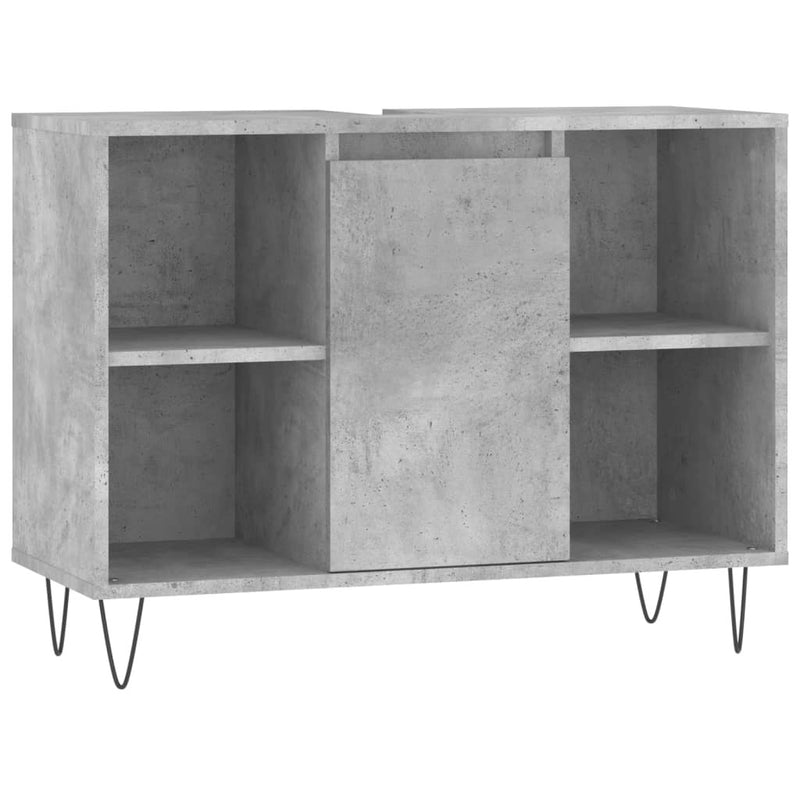 Bathroom Cabinet Concrete Grey 80x33x60 cm Engineered Wood