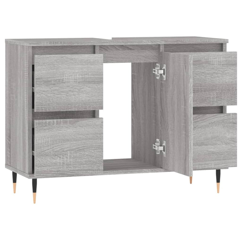 Bathroom Cabinet Grey Sonoma 80x33x60 cm Engineered Wood