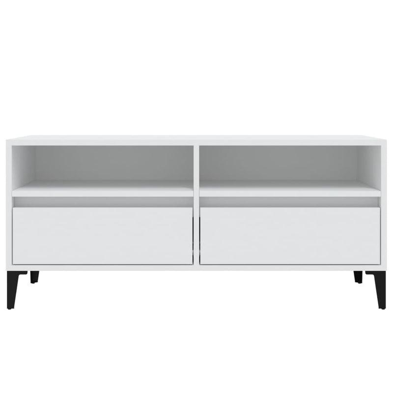 TV Cabinet White 100x34.5x44.5 cm Engineered Wood