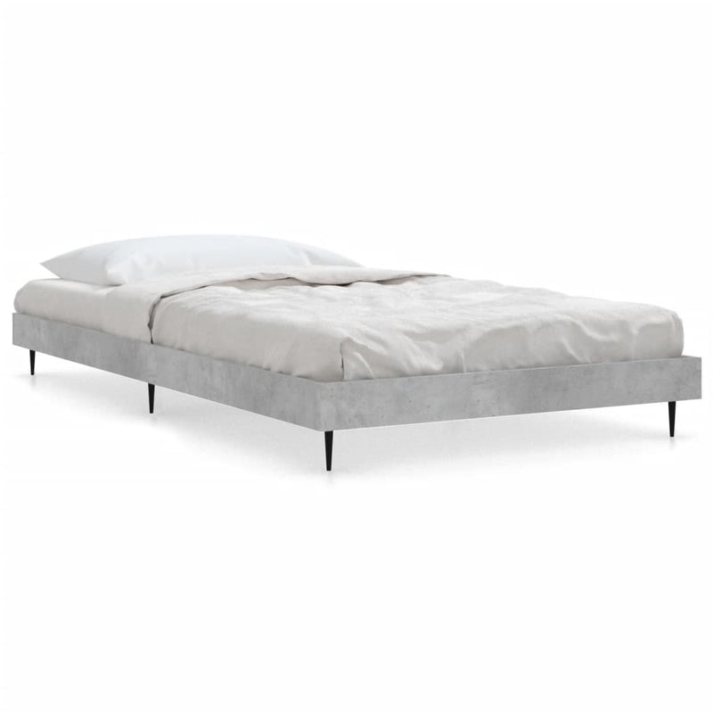 Bed Frame without Mattress Concrete Grey 90x200 cm