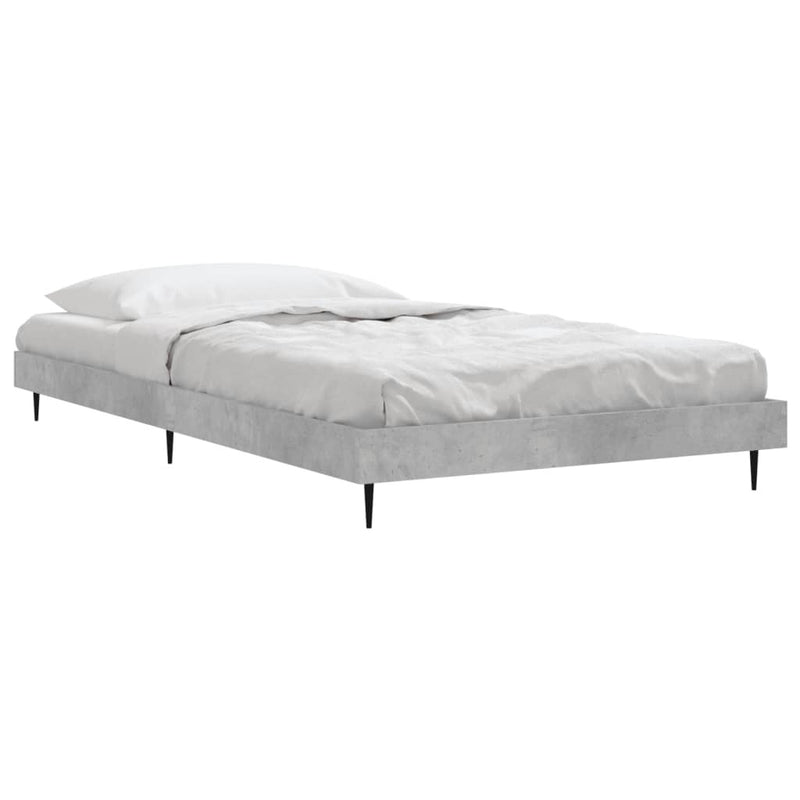 Bed Frame without Mattress Concrete Grey 90x200 cm