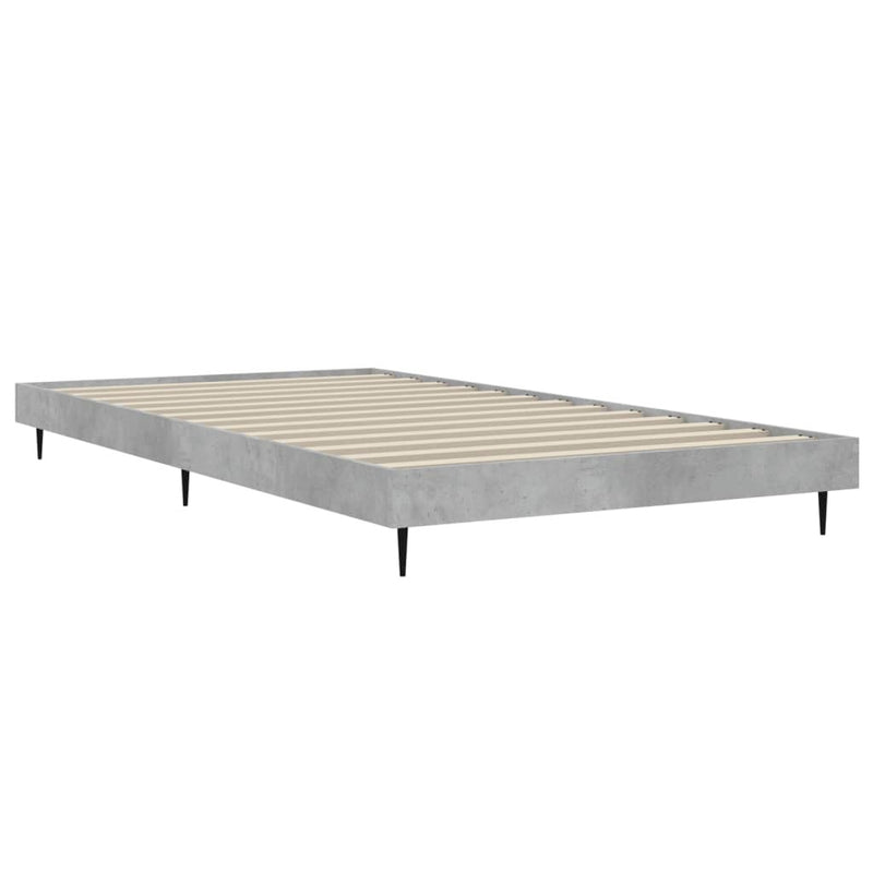 Bed Frame without Mattress Concrete Grey 90x200 cm