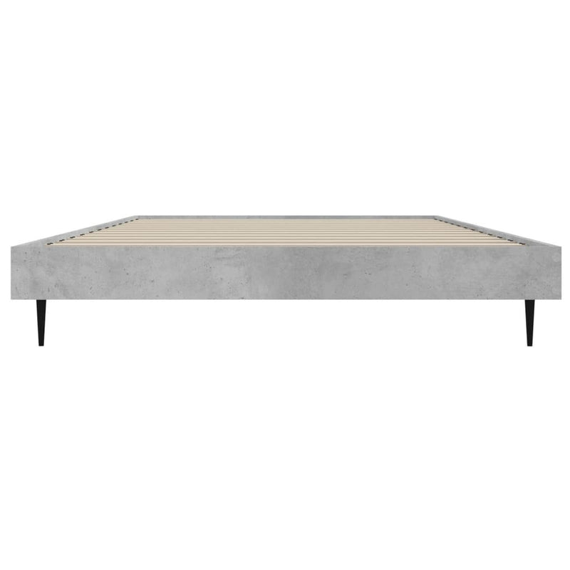 Bed Frame without Mattress Concrete Grey 90x200 cm