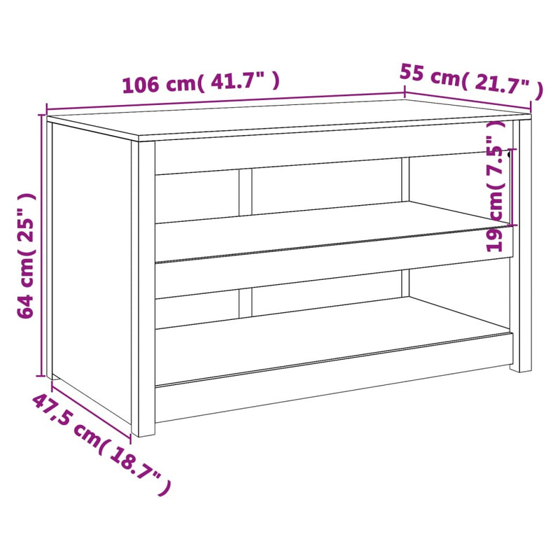 Outdoor Kitchen Cabinet White 106x55x64 cm Solid Wood Pine