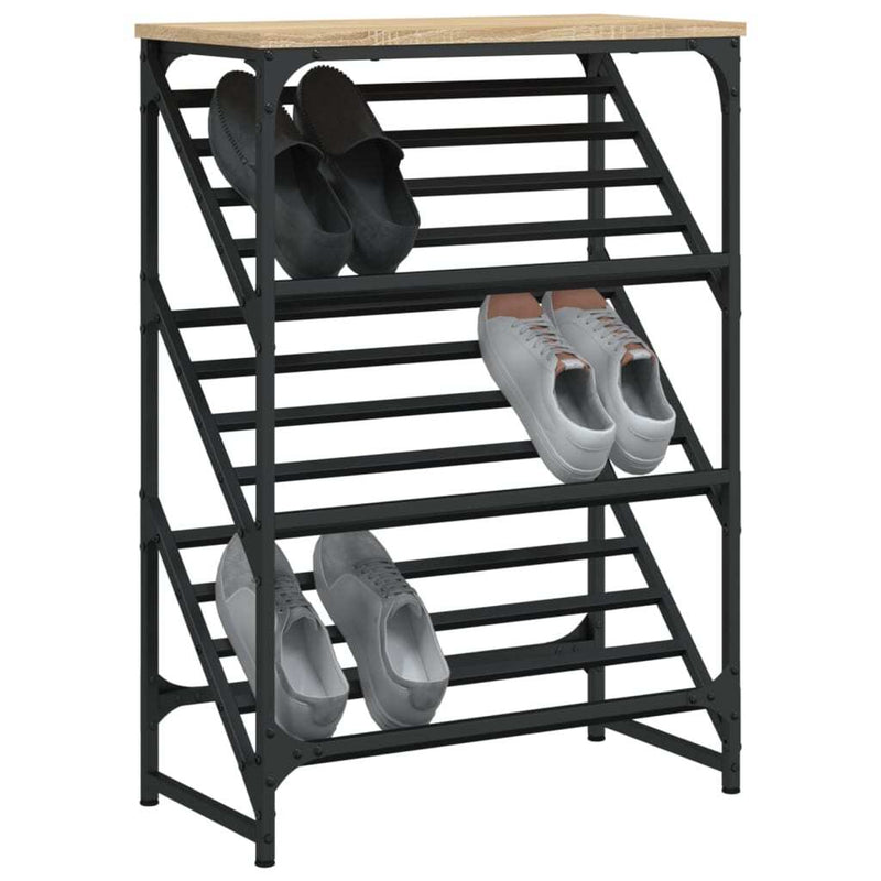 Shoe Rack Sonoma Oak 60x30x85 cm Engineered Wood