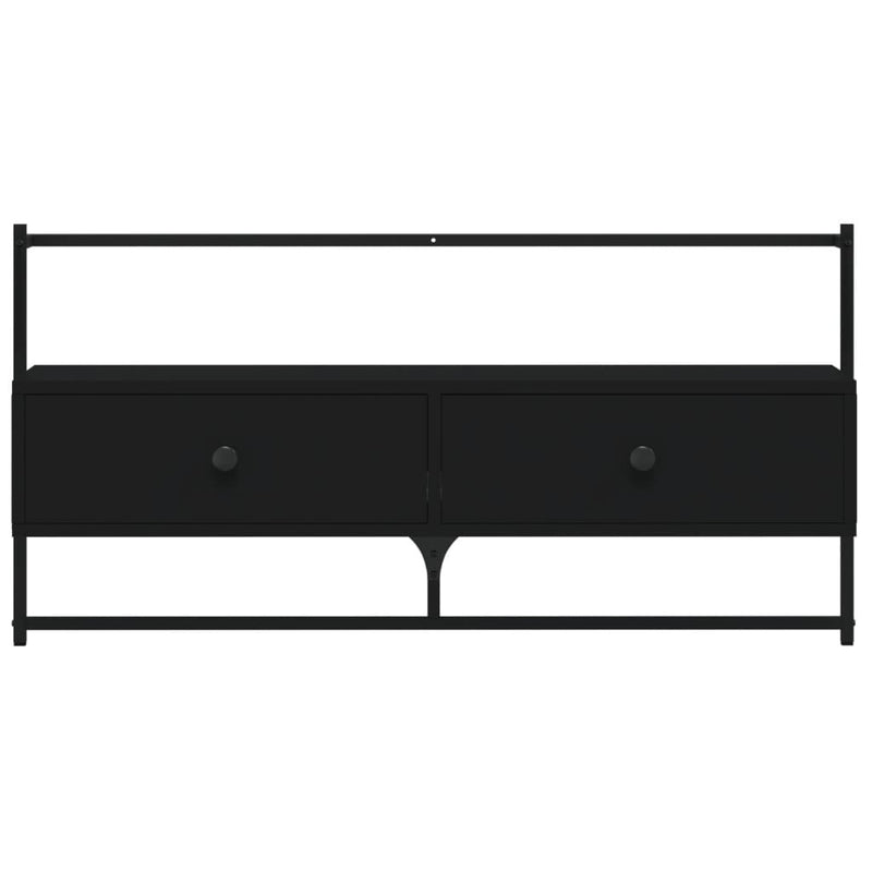 TV Cabinet Wall-mounted Black 100.5x30x51 cm Engineered Wood