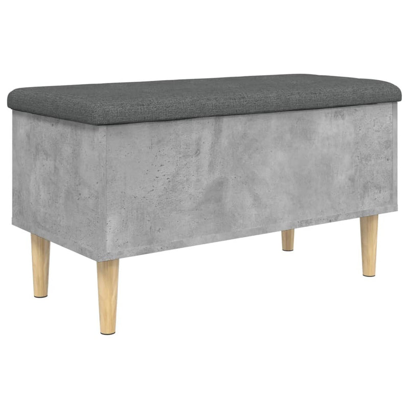 Storage Bench Concrete Grey 82x42x46 cm Engineered Wood