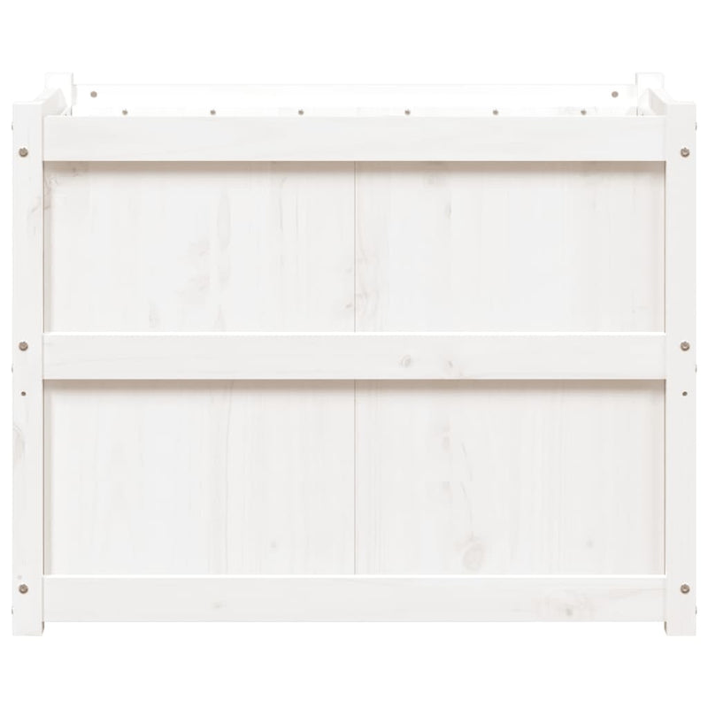 Garden Planter White 90x50x70 cm Solid Wood Pine