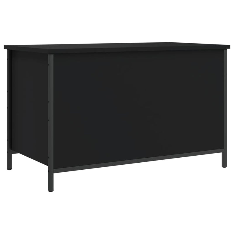 Storage Bench Black 80x42.5x50 cm Engineered Wood