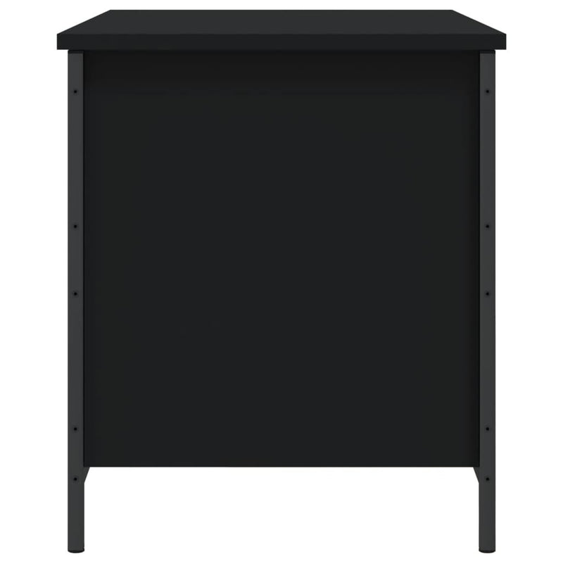 Storage Bench Black 80x42.5x50 cm Engineered Wood