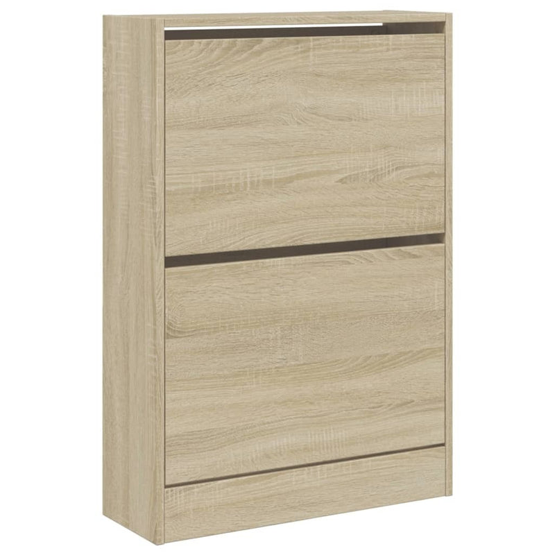 Shoe Cabinet Sonoma Oak 60x21x87.5 cm Engineered Wood