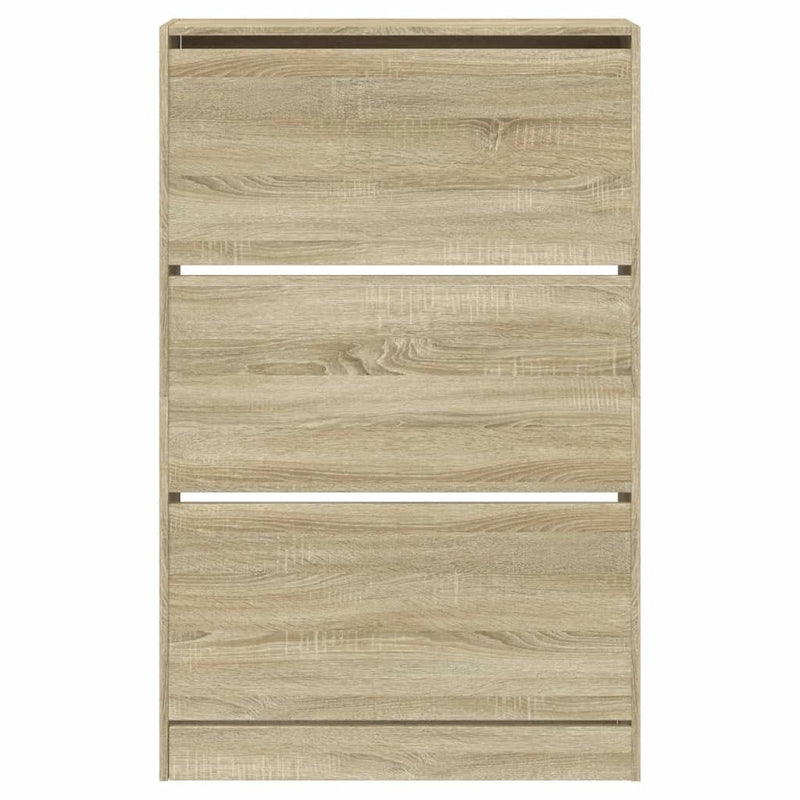 Shoe Cabinet Sonoma Oak 80x21x125.5 cm Engineered Wood