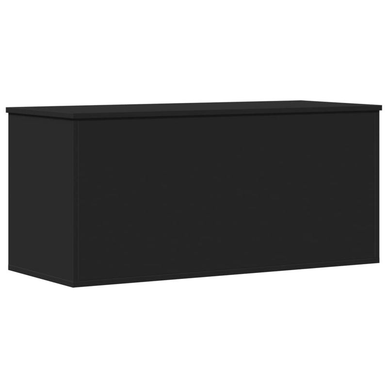 Storage Box Black 100x42x46 cm Engineered Wood