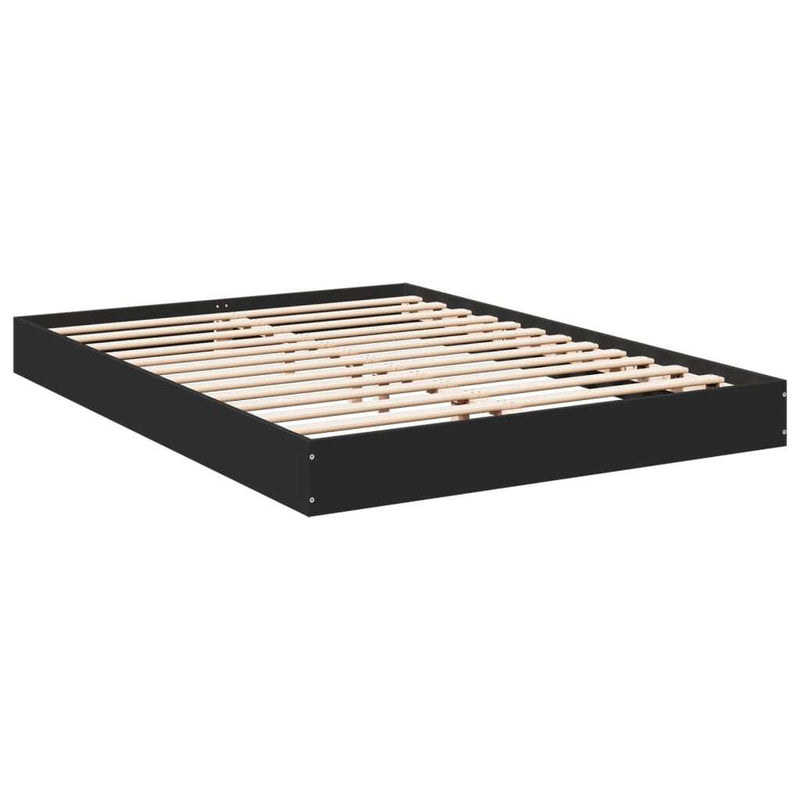 Bed Frame without Mattress Black 120x200 cm Engineered Wood