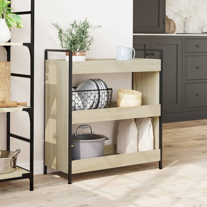 Kitchen Trolley Sonoma Oak 70x30x82 cm Engineered Wood