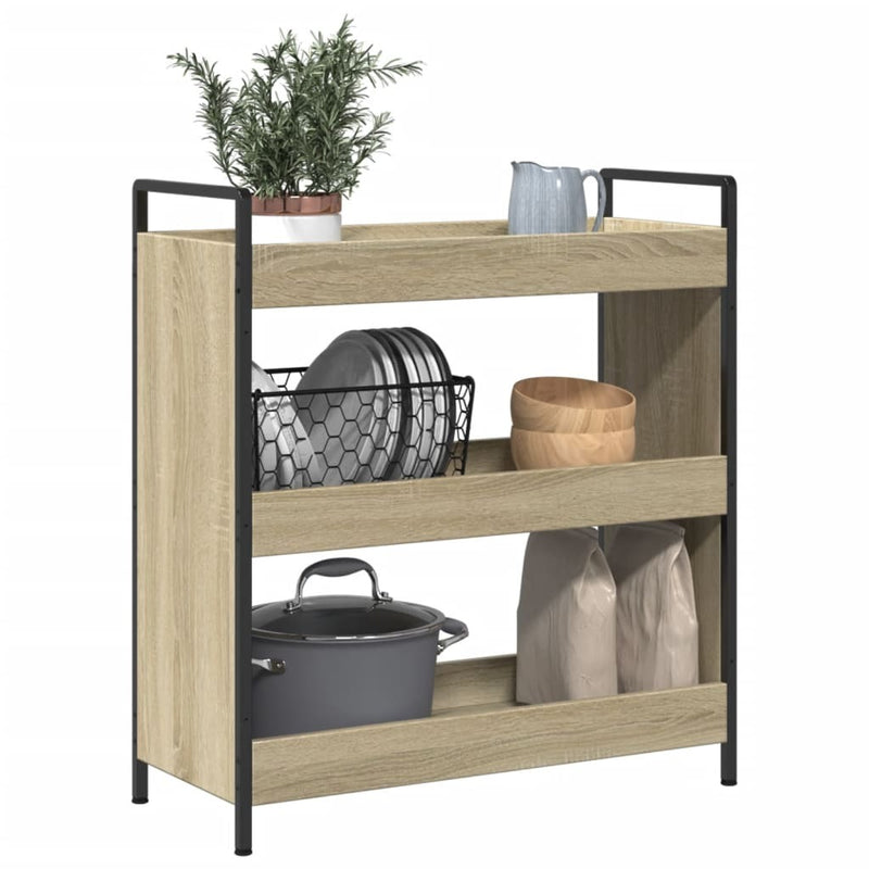 Kitchen Trolley Sonoma Oak 70x30x82 cm Engineered Wood