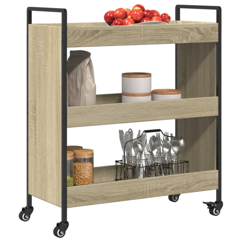 Kitchen Trolley Sonoma Oak 70x30x82 cm Engineered Wood