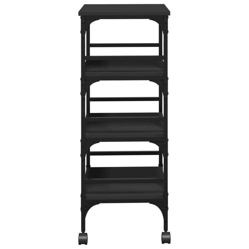 Kitchen Trolley Black 45x35x89.5 cm Engineered Wood