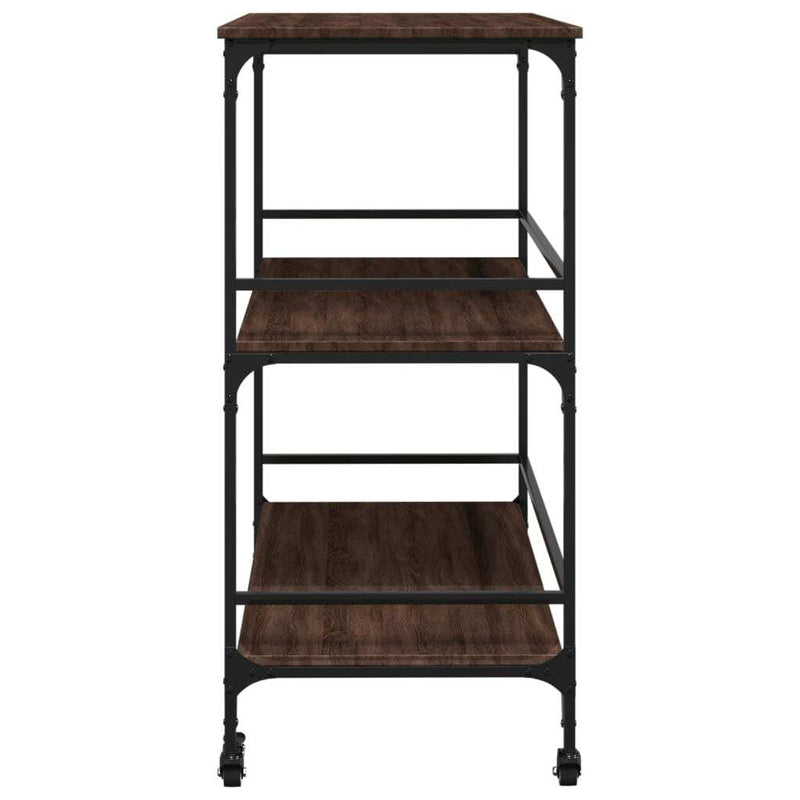 Kitchen Trolley Brown Oak 100.5x50x105 cm Engineered Wood